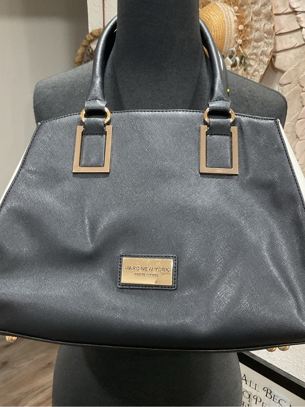 Marc New York Black Satchel with Gold Hardware in Excellent condition